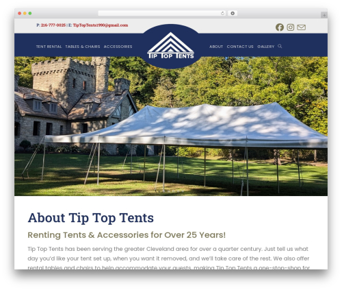 WordPress theme OceanWP - tiptoptents.net