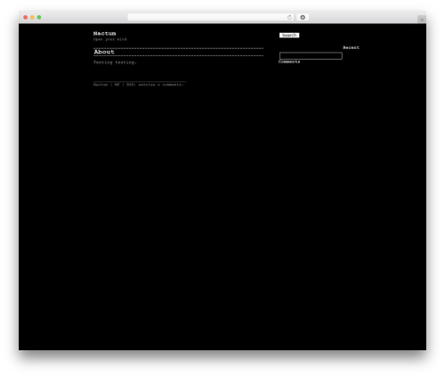 bash WordPress theme design - nactum.net