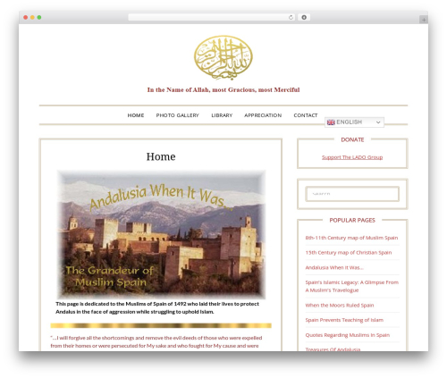 Gold Essentials WordPress theme - hispanicmuslims.com