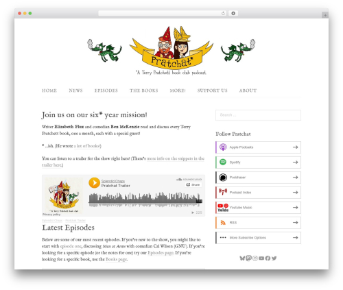 Pratchat WordPress theme - pratchatpodcast.com