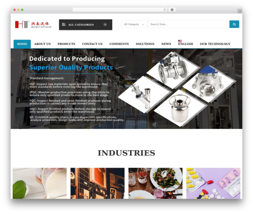Revo WordPress website theme - www.hongtaivalve.com