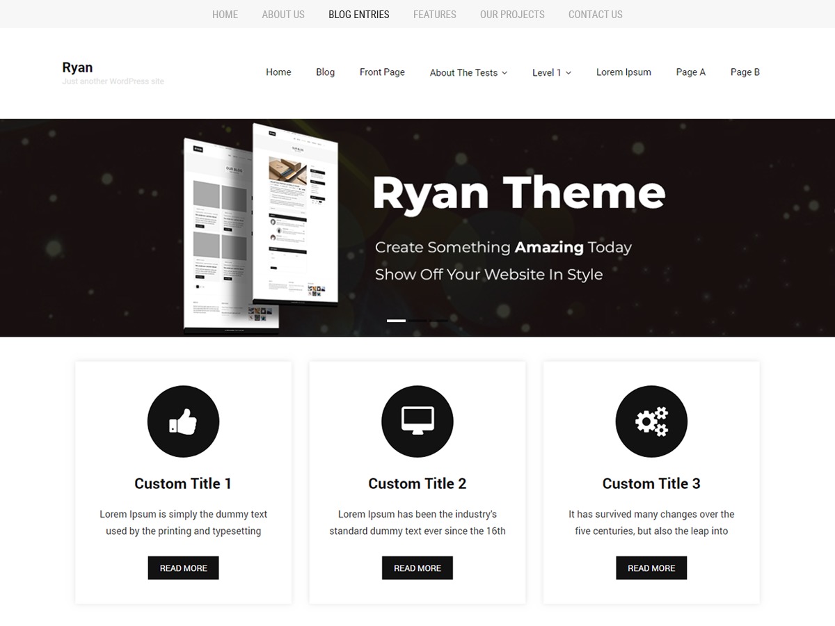 Ryan Minimal WordPress template for business