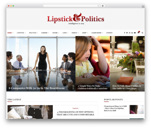 soledad WordPress website template - lipstickandpolitics.com
