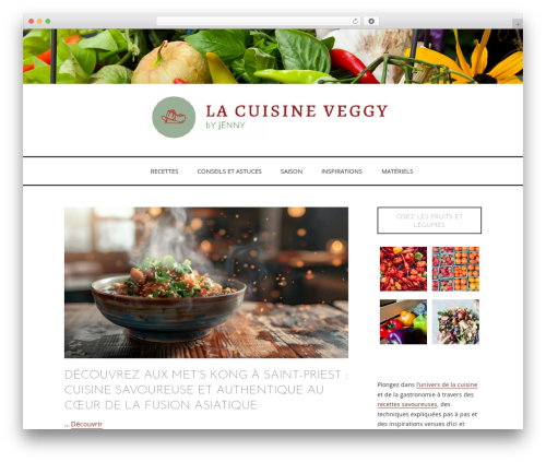 Veggie Lite free WordPress theme - lacuisineveggiedejenny.com