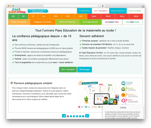 WordPress theme Cornerstone, for Wordpress - pass-education.ch