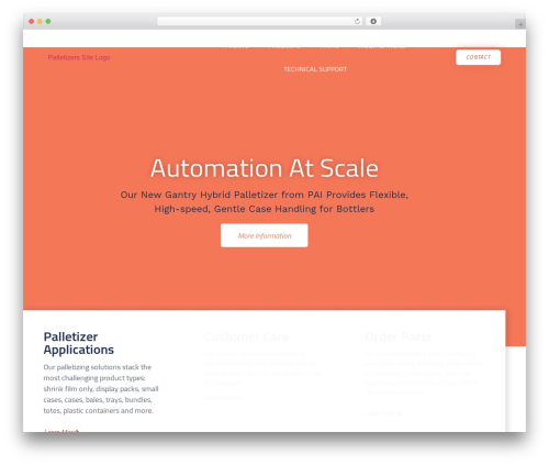 WordPress theme Hello Elementor - palletizers.com