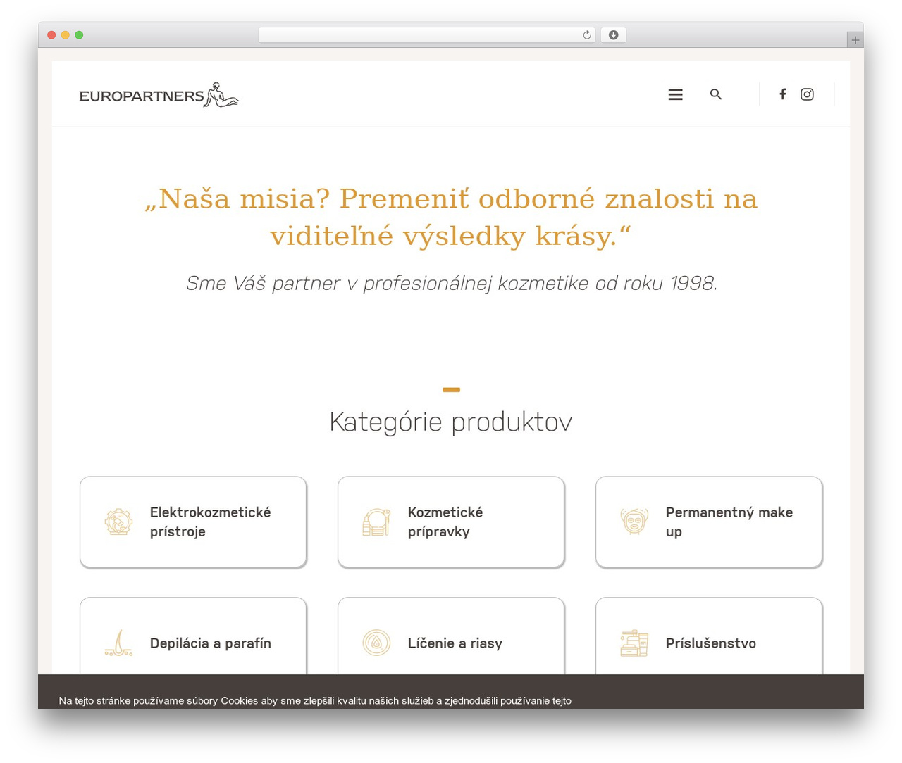 Zephyr top WordPress theme - europartners.sk