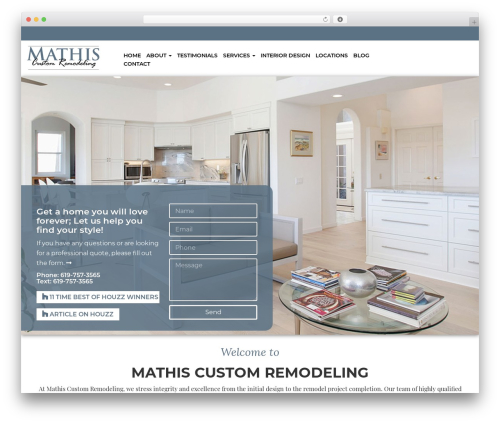 Base Bootstrap4 WordPress website theme - mathiscustomremodeling.com