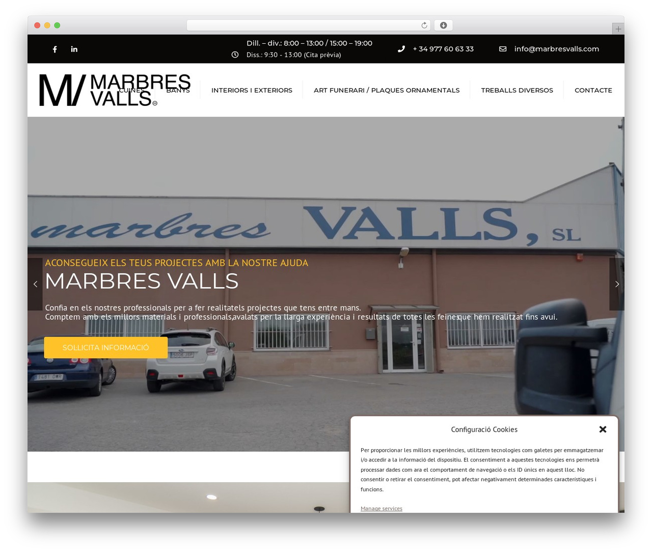 Constructo WordPress theme design - marbresvalls.com