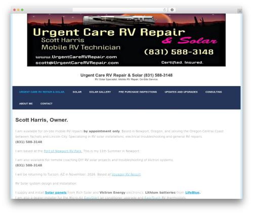 Shuttle premium WordPress theme - urgentcarervrepair.com