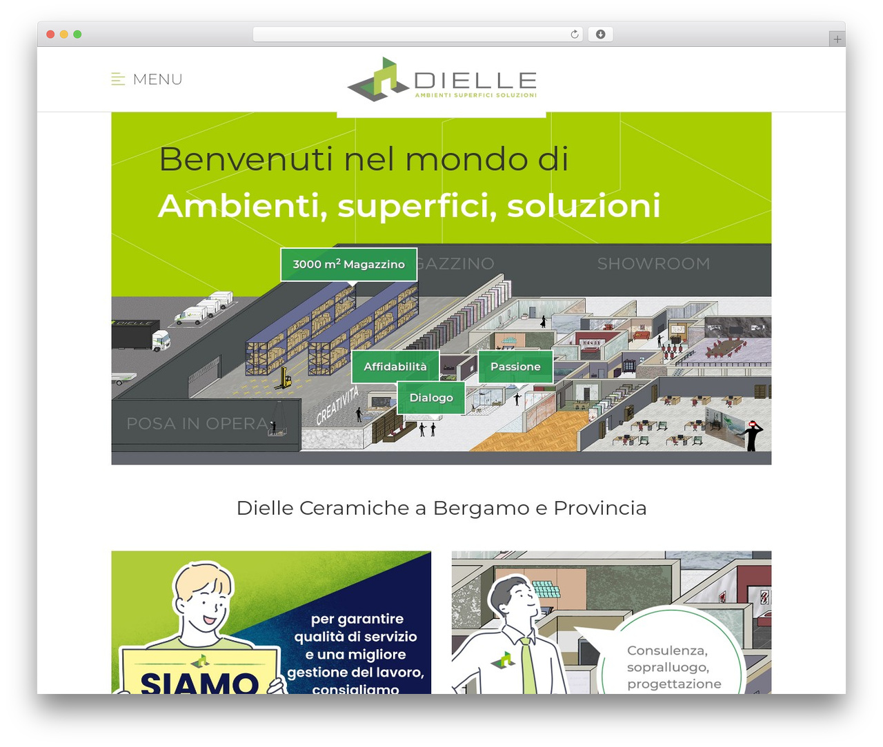 WordPress theme TEMABASE - dielleceramiche.it