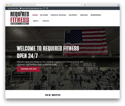 WordPress website theme Divi - requiredfitness247.com