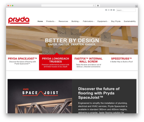 WP theme Squigloo Custom Theme - pryda.com.au
