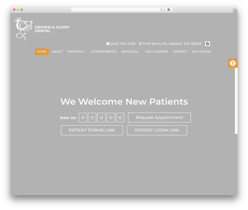 Parent Theme WordPress theme - crownandglorydental.com