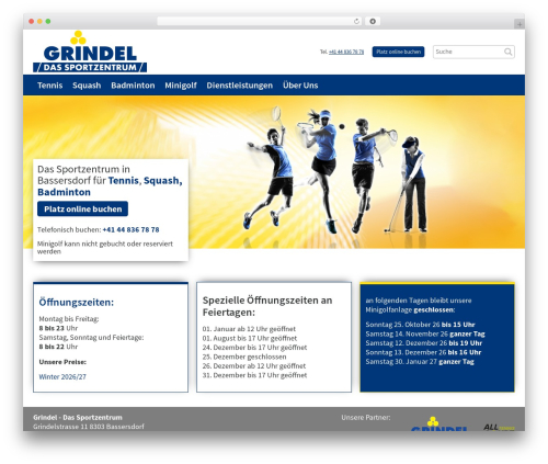 Theme WordPress TNT theme - grindel-sport.ch