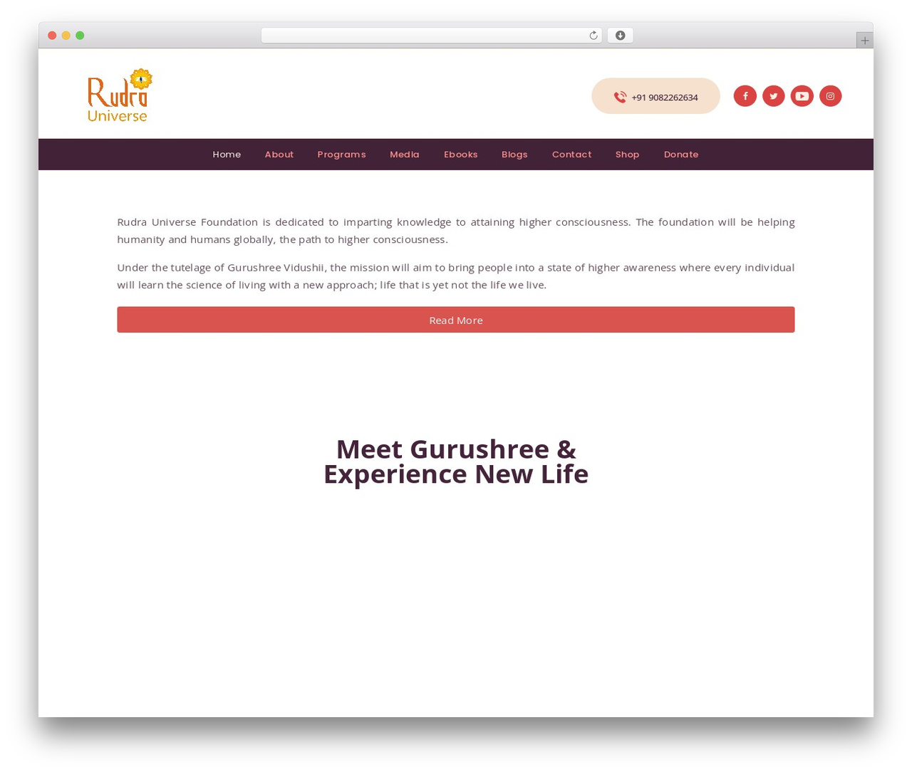 Vihara theme WordPress - rudrauniverse.com