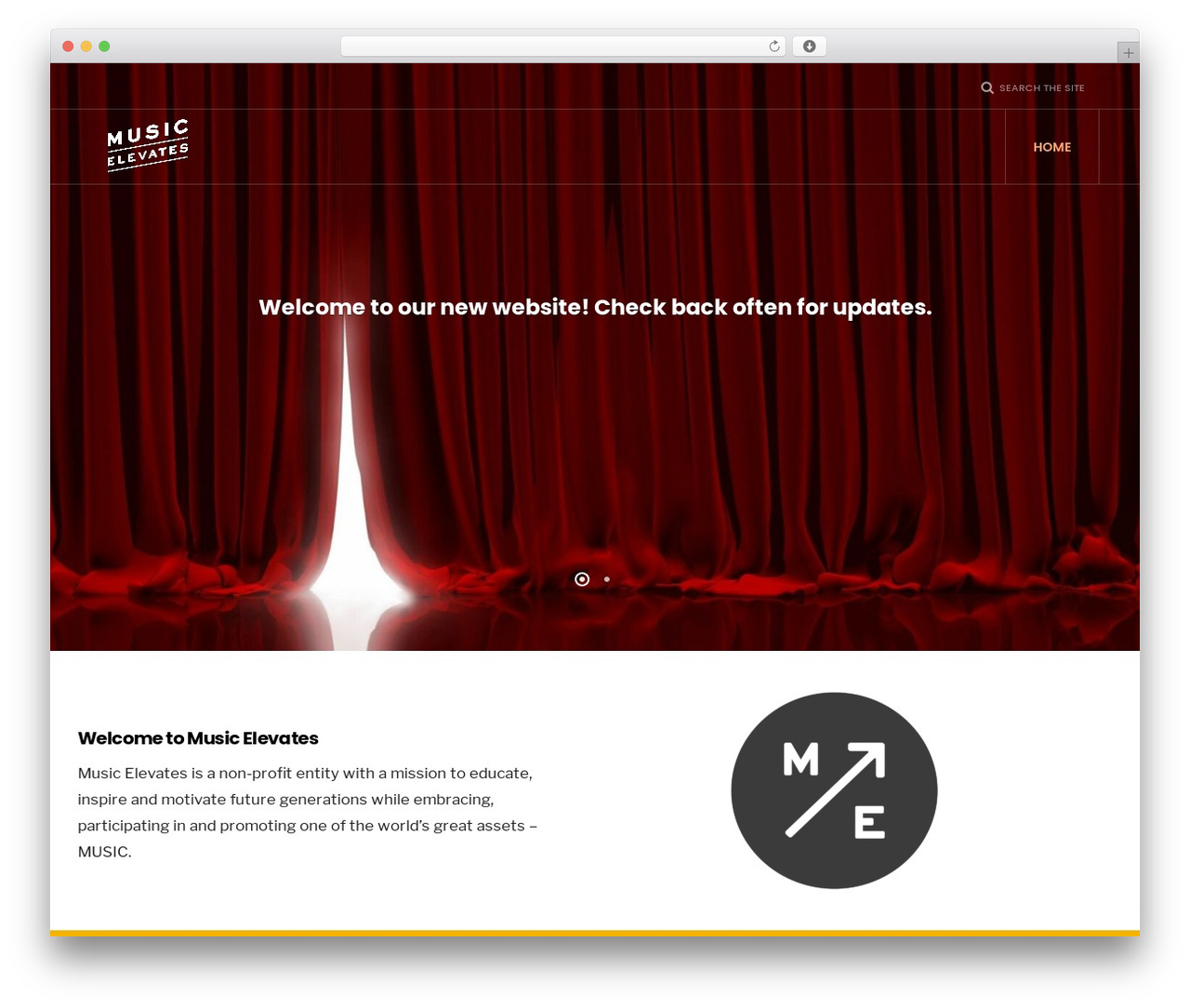 WordPress theme DotOrg - musicelevates.com