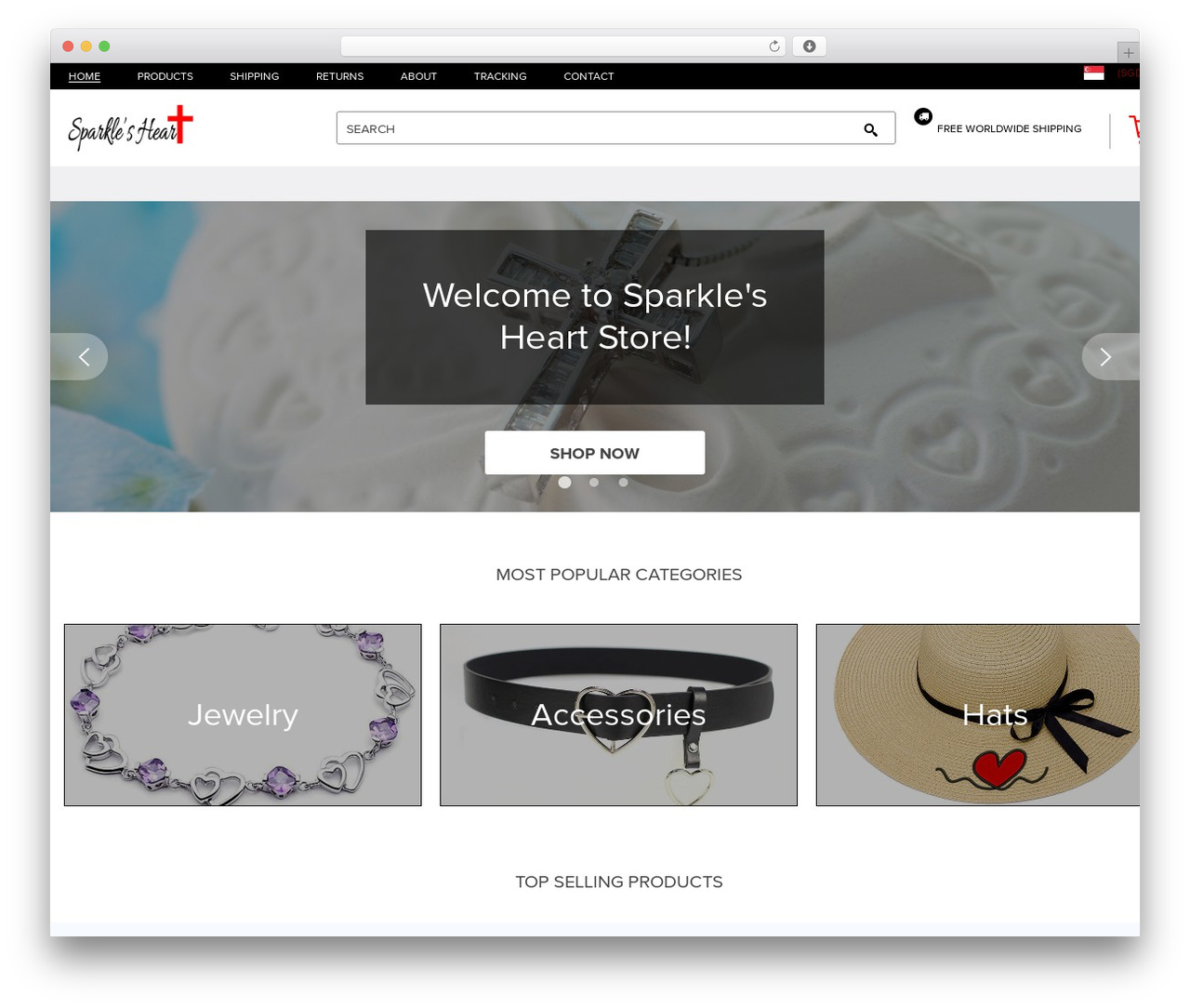 Raphael WordPress theme - sparklesheart.com