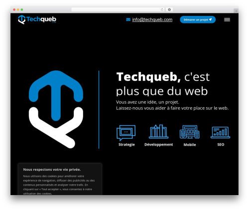 Techqueb WordPress theme design - techqueb.com