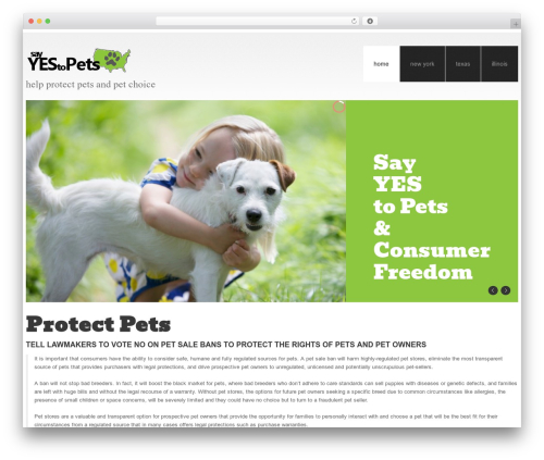 Theme WordPress cherry - sayyestopets.com