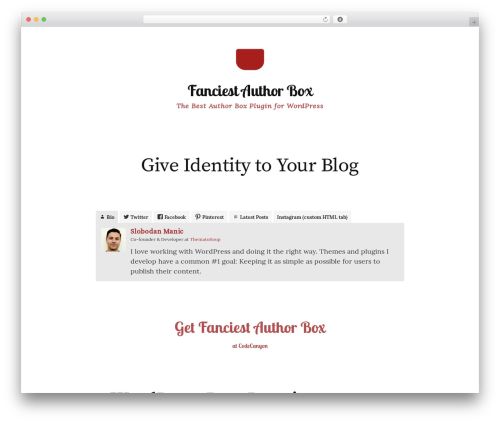 Fanciest author box WordPress plugin - fanciestauthorbox.com