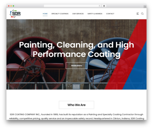 SDR Coating WordPress theme - sdrcoating.com