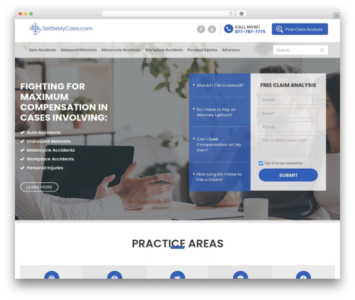 WordPress theme SettleMyCase - settlemycase.com
