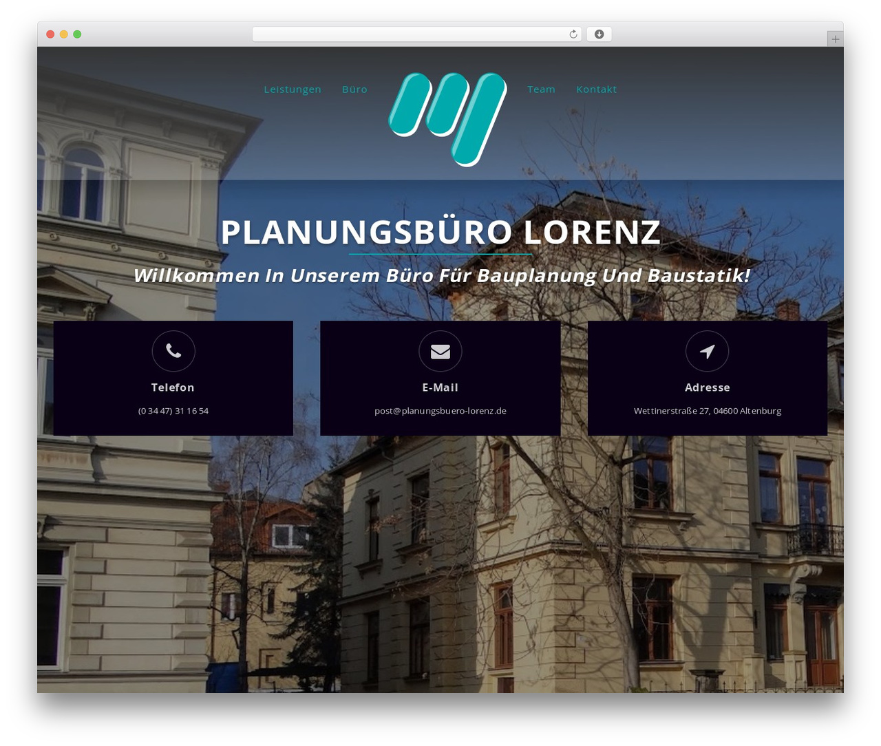 Featuredlite WordPress theme - planungsbuero-lorenz.de