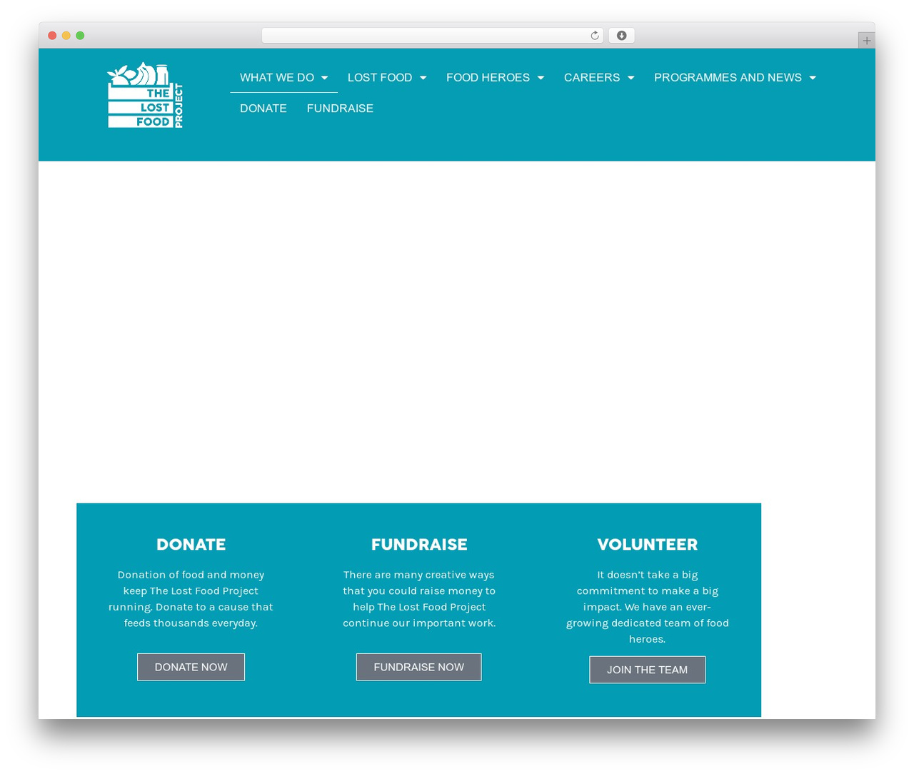 Hello Elementor WordPress theme design - thelostfoodproject.org
