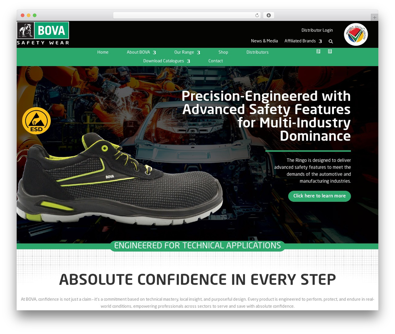 WordPress theme Divi - www.bova.co.za