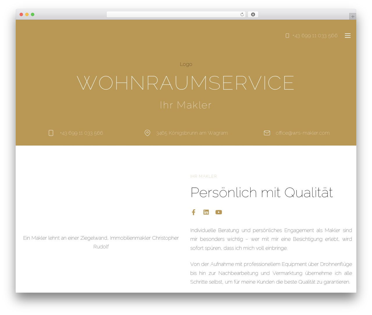 WordPress theme Linden - wrs-makler.com
