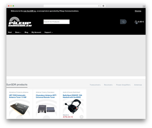Electro WordPress theme - sunsdr.eu