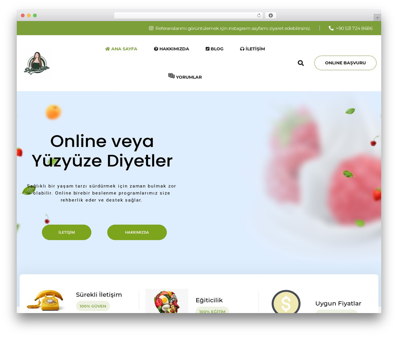 OrgaFit WordPress theme - diyetisyendestan.com