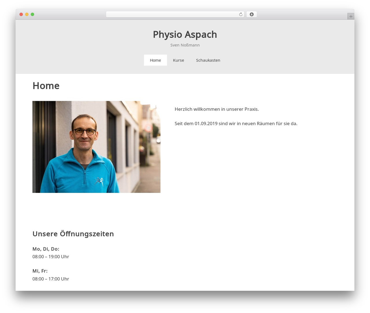 WordPress website theme Noto Simple - physio-aspach.de