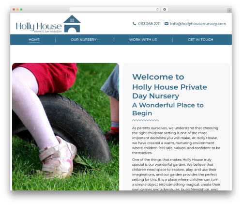 WordPress website theme The7 Classic - hollyhousenursery.com