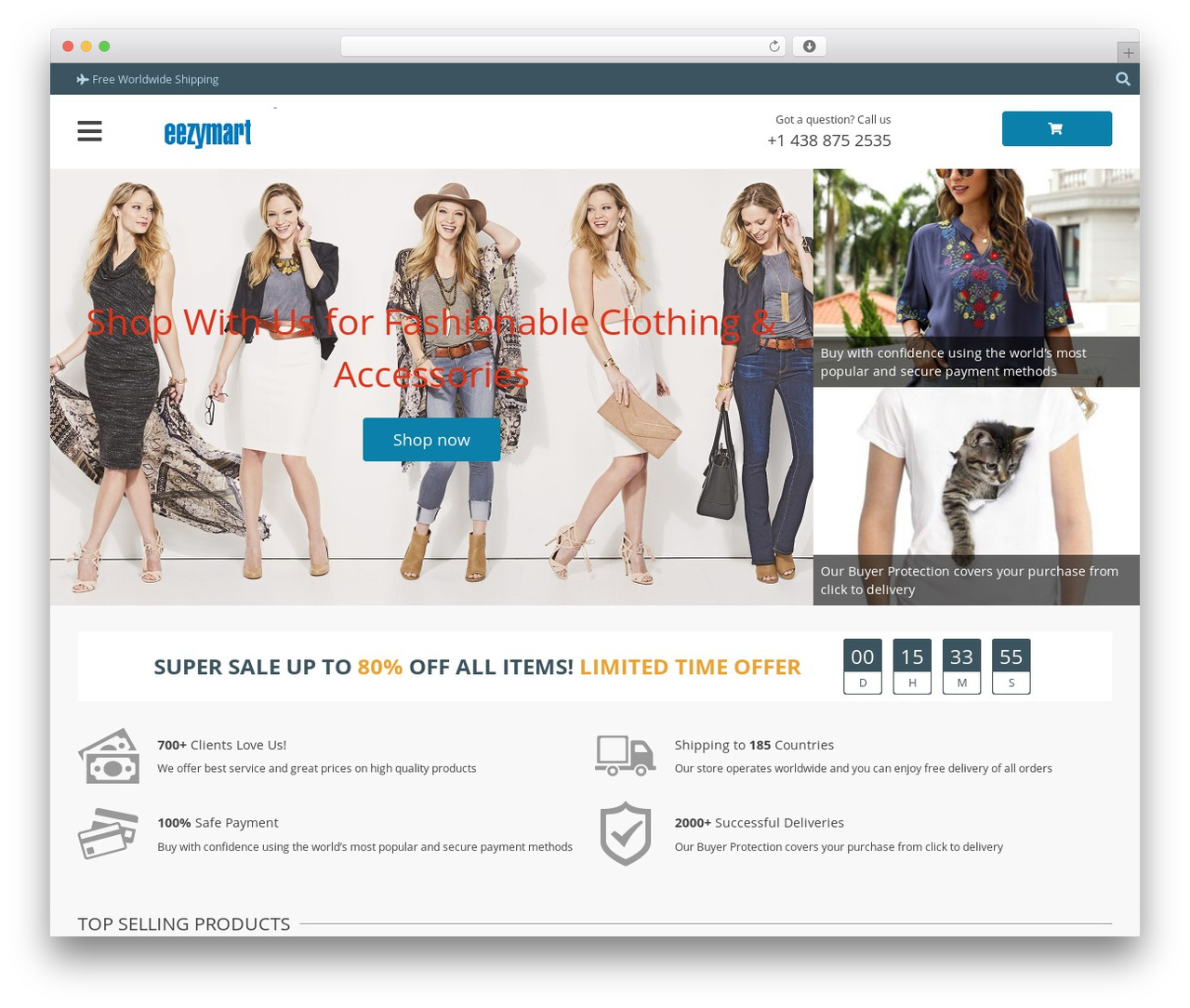 Davinci 2 theme WordPress - eezymart.com