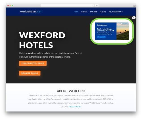 Divi best hotel WordPress theme by Elegant Themes wexfordhotels