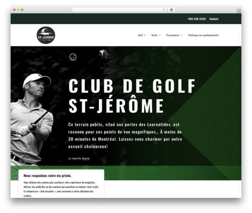 Divi WordPress theme - golfstjerome.com