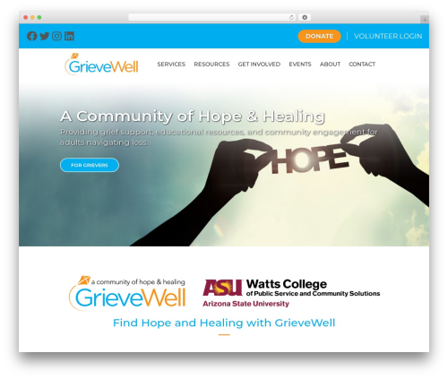 Deploy WordPress theme - grievewell.com