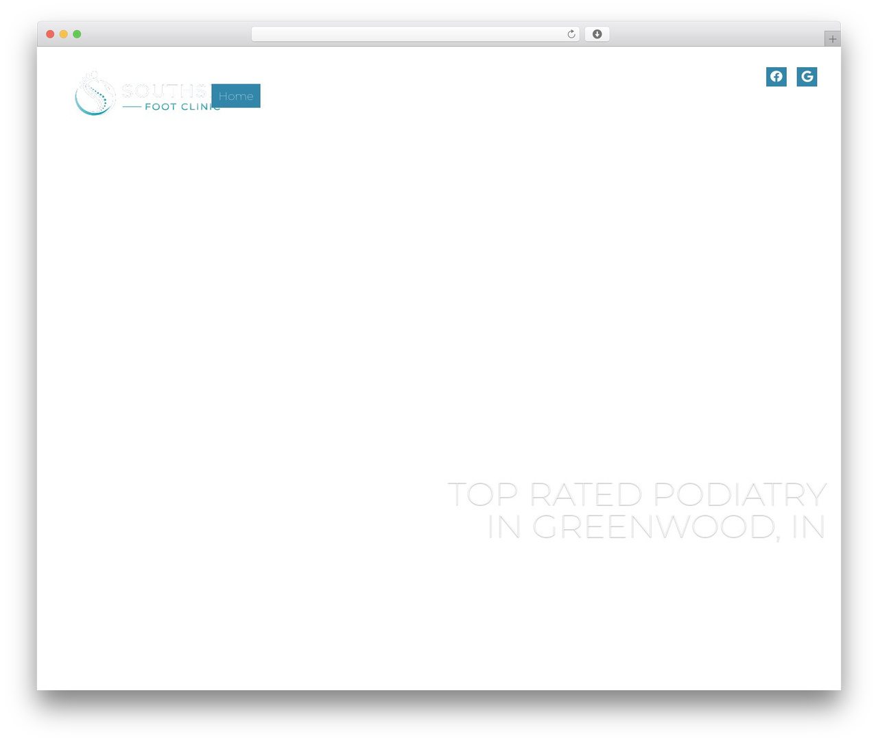 WordPress theme Parallax - Schema - southsidefootclinic.com