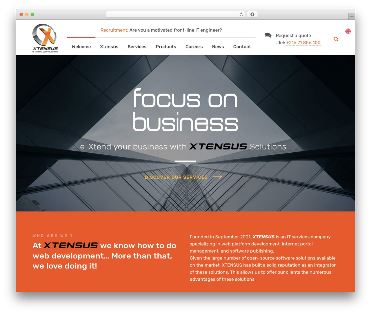 Xtensus WordPress theme - xtensus.com