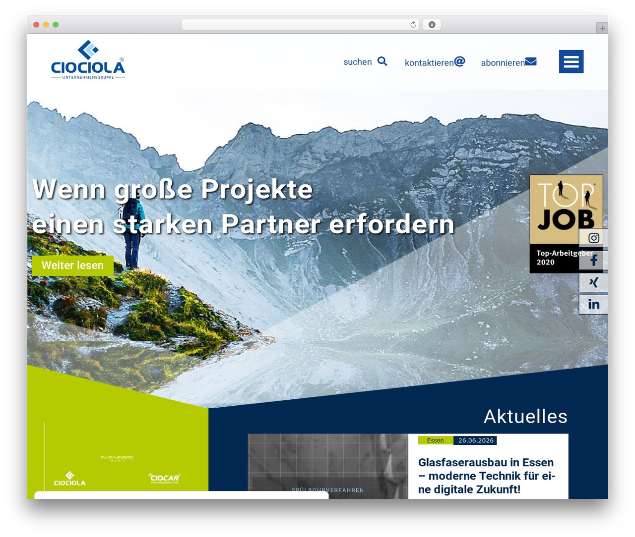 ciociola WordPress theme - ciociola-gruppe.de