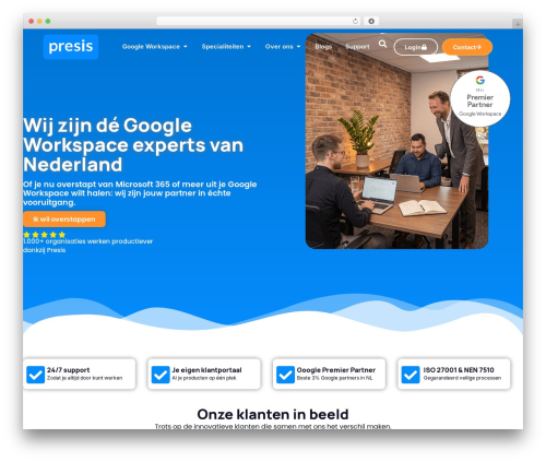 Hello Elementor WordPress theme - presis.nl