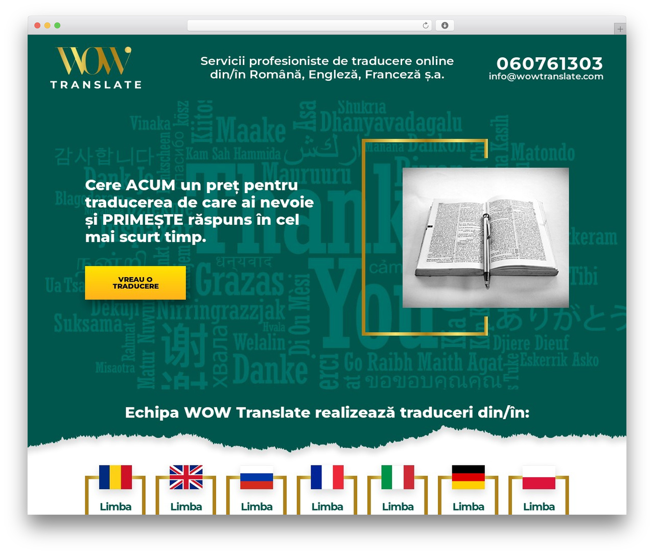 Presentation LP WordPress theme - wowtranslate.com