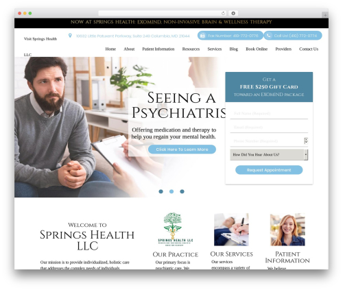 Theme WordPress DoctorGenius Framework - springshealth.com