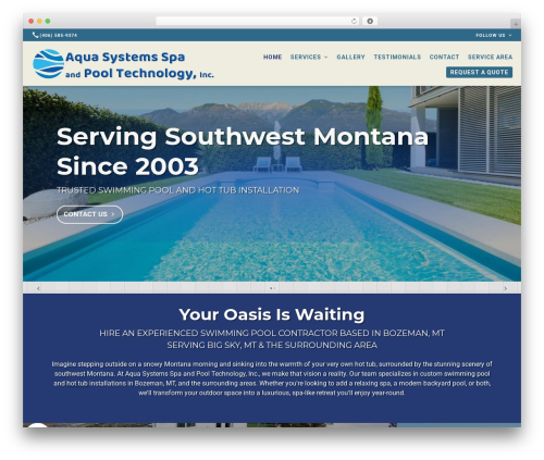 WordPress theme Beacon Theme - aquasystemsmt.com