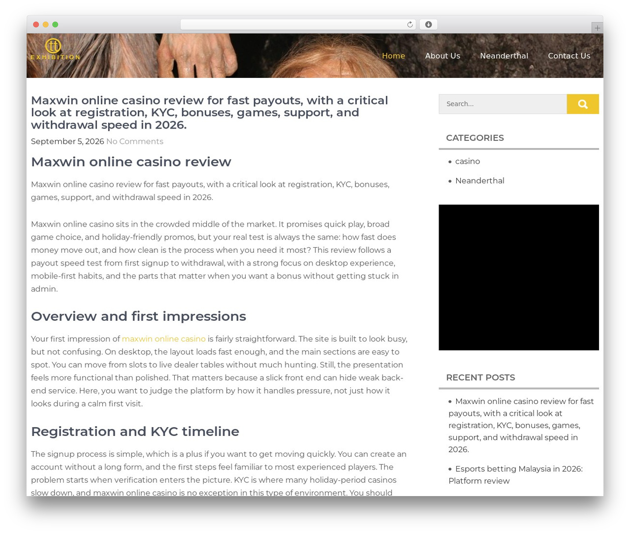 WordPress theme Buildup - ttexhibition.com
