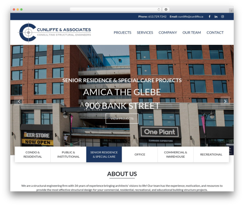 WordPress theme Main Parent Theme - cunliffe.ca