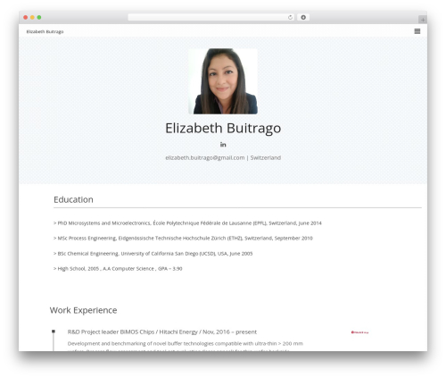 WordPress theme Resumee Pro - elizabethbuitrago.com WordPress theme Resumee Pro - elizabethbuitrago.com