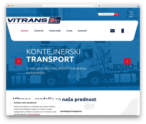 VITRANS d.o.o. International transport theme WordPress - vitrans.si